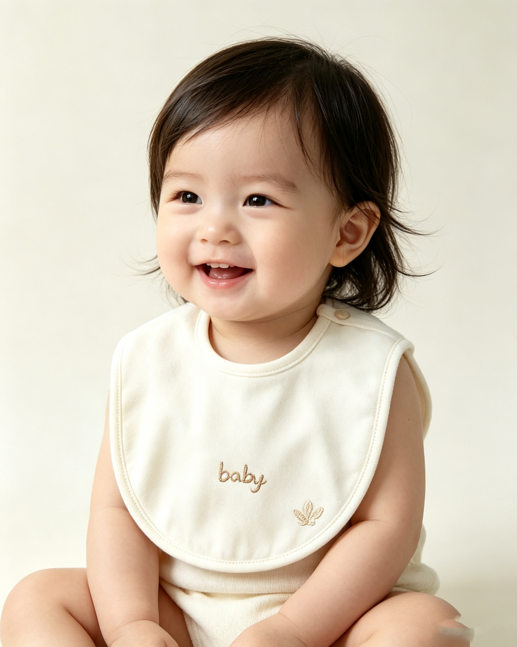 OEM factory Soft Skin‑Friendly Snap Button Baby Drool Bibs for Teething Infant